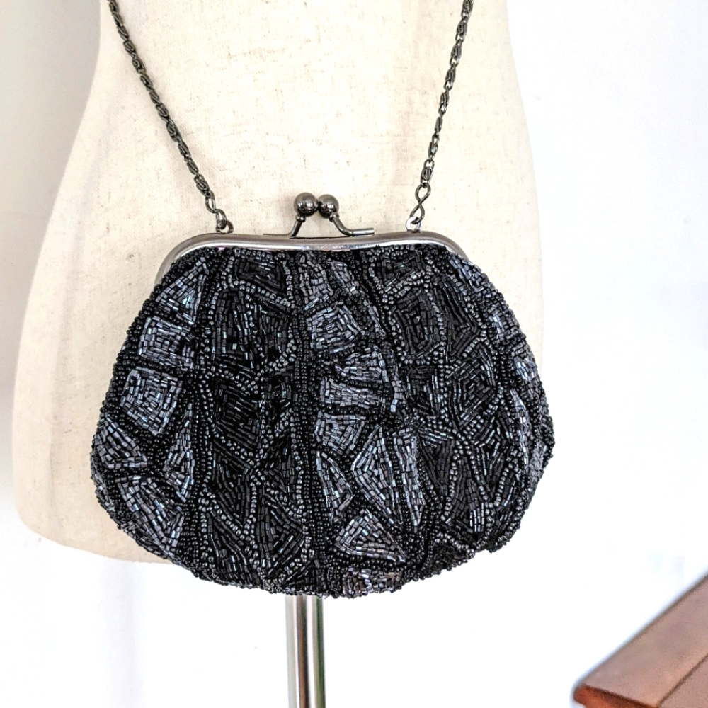 Lulu Townsend Beaded Clutch Purse